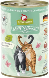 Produktbild von GranataPet DeliCatessen Katzen Nassfutter Lachs & Fisch Adult Getreidefrei Glutenfrei 6 x 400 g - 6 x 400 g