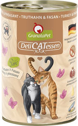 Produktbild von GranataPet DeliCatessen Katzen Nassfutter Truthahn und Fasan Getreidefrei und Glutenfrei 6 x 400 g - 6 x 400 g