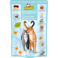 Produktbild von GranataPet DeliCatessen Nassfutter für Katzen Adult Lachs & Pute Getreidefrei und Glutenfrei 6 x 85 g - 6 x 85 g