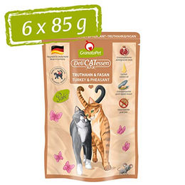 GranataPet DeliCatessen Nassfutter für Katzen Truthahn & Fasan Adult getreidefrei 6 x 85 g - 6 x 85 g – Bild 1 von 4