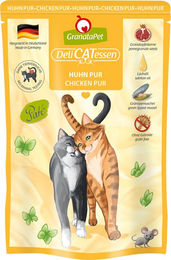 Produktbild von GranataPet DeliCatessen Pouch Katzen Adult Huhn Lachs Getreidefrei und Glutenfrei 6 x 85 g - 6 x 85 g
