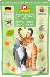 GranataPet DeliCatessen Pouch Kitten Geflügel und Lachs getreidefrei und glutenfrei 6 x 85 g - 6 x 85 g – Bild 1 von 2