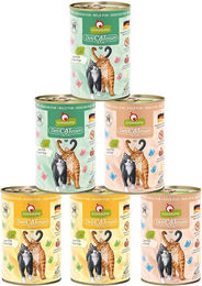 GranataPet DeliCatessen Probierpaket II Katzen Nassfutter Adult Stückchen in Sauce Kalb Wild Huhn Getreidefrei 6x400g - 6 x 400 g – Bild 1 von 2