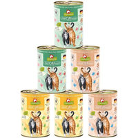 Produktbild von GranataPet DeliCatessen Probierpaket II Katzen Nassfutter Adult Stückchen in Sauce Kalb Wild Huhn Getreidefrei 6x400g - 6 x 400 g