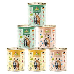 GranataPet DeliCatessen Probierpaket II PUR Katzen Nassfutter Adult Getreidefrei mit Kalb Wild Huhn und Lachs 6 x 800 g - 6 x 800 g – Bild 1 von 6