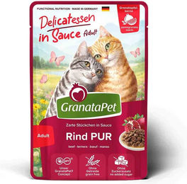 GranataPet Delicatessen Rind Monoprotein Stückchen in Sauce 12x100 g – Bild 1 von 1