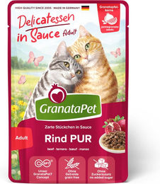 GranataPet Delicatessen Rind Pur Stückchen in Sauce Sparpaket 24 x 100 g getreidefrei – Bild 1 von 1