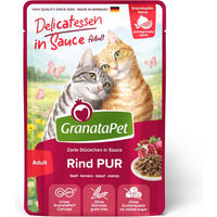 Produktbild von GranataPet Delicatessen Rind Pur Stückchen in Sauce Sparpaket 24 x 100 g getreidefrei