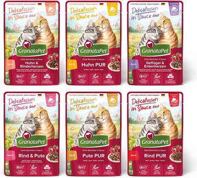 GranataPet Delicatessen Stückchen in Sauce getreidefrei und ohne Zucker 12x100g – Bild 1 von 1
