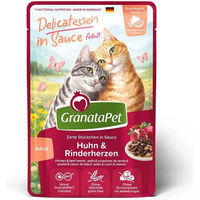 Produktbild von GranataPet Delicatessen Stückchen in Sauce Huhn und Rind 12x100 g