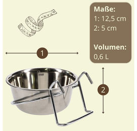GranataPet Futternapf aus Edelstahl für Katzen, Hunde, Vögel, Kaninchen und Nager in Silber – Bild 1 von 3