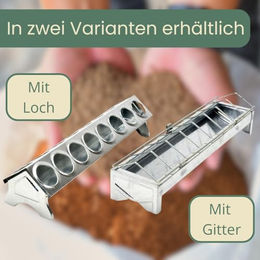 GranataPet Futtertrog aus Metall für Hühner und Küken in Silber 30 cm – Bild 1 von 5