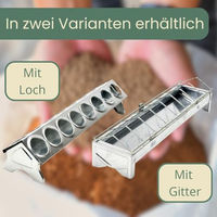 Produktbild von GranataPet Futtertrog aus Metall für Hühner und Küken in Silber 30 cm