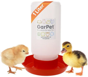 GranataPet Geflügeltränke aus Kunststoff für Hühner und Tauben 1 L Rot Transparent - 1 l – Bild 1 von 7