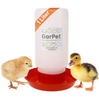 Produktbild von GranataPet Geflügeltränke aus Kunststoff für Hühner und Tauben 1 L Rot Transparent - 1 l