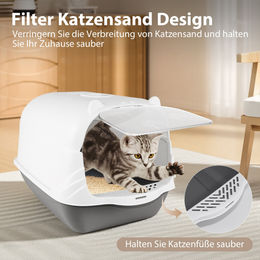 GranataPet Haubentoilette für Katzen XL mit extrahoher Unterschale aus Kunststoff – Bild 1 von 13