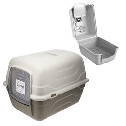 GranataPet Haubentoilette für Katzen XL mit kippbarer Haube und Zubehör aus Kunststoff - 1 Stk. – Bild 1 von 7
