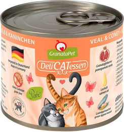 Produktbild von GranataPet Katze Delicatessen Kalb und Kaninchen Getreidefrei mit hohem Fleischanteil Adult 6x200g
