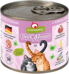 Produktbild von GranataPet Katze Delicatessen Lamm und Truthahn Getreidefrei mit hohem Fleischanteil Adult 6x200g