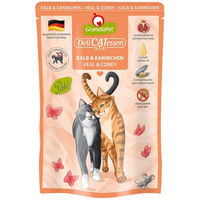Produktbild von GranataPet Katze Delicatessen Pouch Kalb und Kaninchen Getreidefrei mit hohem Fleischanteil 6x85g