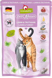 Produktbild von GranataPet Katze Delicatessen Pouch Lamm & Truthahn Getreidefrei mit hohem Fleischanteil Adult 6x85g