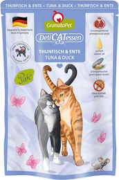 Produktbild von GranataPet Katze Delicatessen Pouch Thunfisch & Ente getreidefrei mit hohem Fleischanteil Adult 6x85g - 6 x 85 g