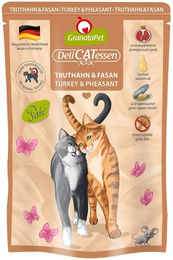 Produktbild von GranataPet Katze Delicatessen Pouch Truthahn und Fasan Getreidefrei mit hohem Fleischanteil Adult 6x85g