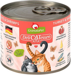 Produktbild von GranataPet Katze Delicatessen Pute und Garnele getreidefrei mit hohem Fleischanteil Adult 6x200g