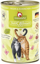 Produktbild von GranataPet Katzen Nassfutter Delicatessen Fasan und Kaninchen Getreidefrei mit hohem Fleischanteil Adult 6x400g