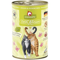 Produktbild von GranataPet Katzen Nassfutter Delicatessen Fasan und Kaninchen Getreidefrei mit hohem Fleischanteil Adult 6x400g