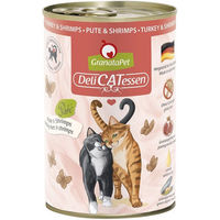 Produktbild von GranataPet Katzen Nassfutter Delicatessen Pute und Garnele getreidefrei mit hohem Fleischanteil 6x400g