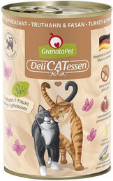 Produktbild von GranataPet Katzen Nassfutter Delicatessen Truthahn und Fasan Getreidefrei mit hohem Fleischanteil Adult 6x400g