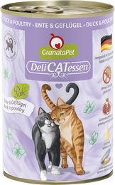 GranataPet Katzen Nassfutter Ente und Geflügel Getreidefrei und Glutenfrei Adult 6 x 400 g - 6 x 400 g – Bild 1 von 2