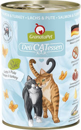 GranataPet Katzen Nassfutter Lachs & Pute Getreidefrei und Glutenfrei Adult 6 x 400 g - 6 x 400 g – Bild 1 von 2