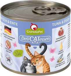 Produktbild von GranataPet Katzen Nassfutter Thunfisch und Ente Getreidefrei mit hohem Fleischanteil Adult 6x200g