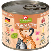 Produktbild von GranataPet Katzen Nassfutter Truthahn und Fasan Getreidefrei mit hohem Fleischanteil 6x200g
