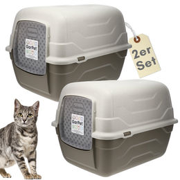 GranataPet Katzenklo 2er Set XXL Haubentoilette mit kippbarer Haube aus Kunststoff – Bild 1 von 13