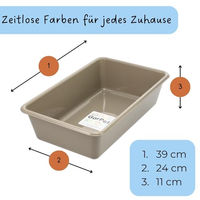 Produktbild von GranataPet Katzentoilette Offene Schalentoilette aus Kunststoff Grau Größe S