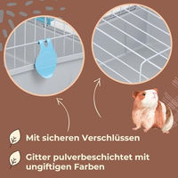 Produktbild von GranataPet Kleintierkäfig für Kaninchen und Meerschweinchen Grau