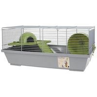 Produktbild von GranataPet Kleintierkäfig Hamsterkäfig Starterset aus Kunststoff in Grün mit Maßen L 50 x B 28 x H 25 cm für Hamster, Mäuse und Rennmäuse