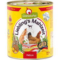 Produktbild von GranataPet Liebling's Mahlzeit City Tour Barcelona Paella Hundefutter Adult Getreidefrei Stückchen in Sauce 6 x 800 g - 6 x 800 g