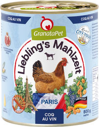 Produktbild von GranataPet Liebling's Mahlzeit City Tour Paris Coq Au Vin Hundefutter Huhn Stückchen in Sauce getreidefrei Adult 6 x 800 g - 6 x 800 g