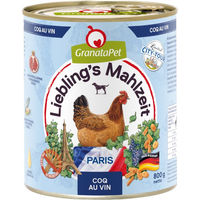 Produktbild von GranataPet Liebling's Mahlzeit City Tour Paris Coq Au Vin Hundefutter Huhn Stückchen in Sauce getreidefrei Adult 6 x 800 g - 6 x 800 g