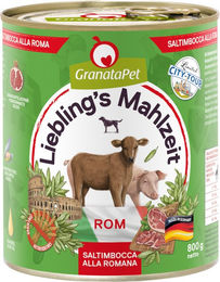 Produktbild von GranataPet Liebling's Mahlzeit City Tour Rom Saltimbocca alla Romana Hundefutter Adult Rind in Sauce getreidefrei 6 x 800 g - 6 x 800 g