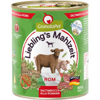 Produktbild von GranataPet Liebling's Mahlzeit City Tour Rom Saltimbocca alla Romana Hundefutter Adult Rind in Sauce getreidefrei 6 x 800 g - 6 x 800 g