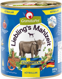Produktbild von GranataPet Liebling's Mahlzeit City Tour Stockholm Kötbullar Hundefutter Adult Rind in Sauce getreidefrei 6 x 800 g - 6 x 800 g