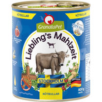 Produktbild von GranataPet Liebling's Mahlzeit City Tour Stockholm Kötbullar Hundefutter Adult Rind in Sauce getreidefrei 6 x 800 g - 6 x 800 g