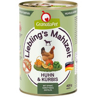Produktbild von GranataPet Liebling’s Mahlzeit Huhn und Kürbis Getreidefrei 6x400g