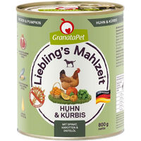 Produktbild von GranataPet Liebling’s Mahlzeit Huhn und Kürbis Getreidefrei 6x800g
