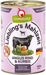 Produktbild von GranataPet Liebling's Mahlzeit Hund Adult Angus Rind mit Kürbis Stückchen in Sauce getreidefrei 24 x 400g - 6 x 400 g